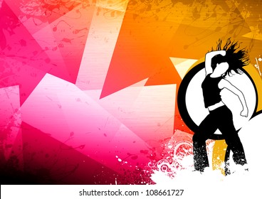 Zumba Background Orange