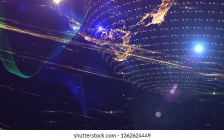 Abstract colored background. Explosion star with gloss and lines. Illustration beautiful. Images from NASA