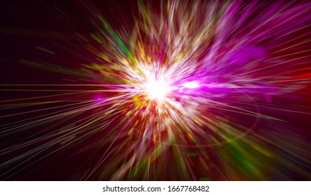 Abstract colored background. Explosion star with gloss and lines. Illustration beautiful.