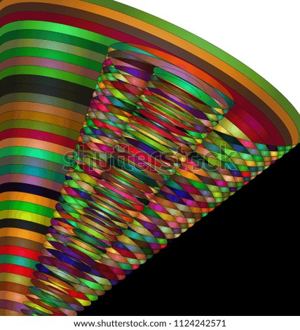 abstract colored background image consisting of lines, tubes and waves