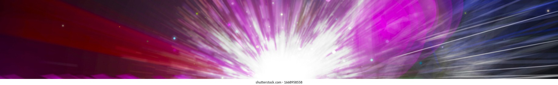 abstract colored background. Panoramic view of fractal explosion star with gloss and lines. illustration beautiful.