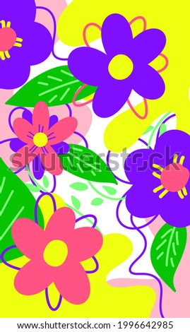 abstract colorful flower illustration for backdrop, wallpaper, backdrop, textile, and print Photo stock © 