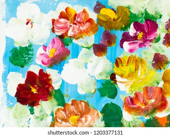 Acrylic Painting Flowers Hd Stock Images Shutterstock