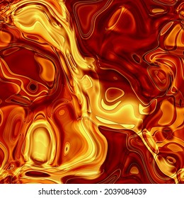 Стоковая иллюстрация: Abstract colorful glowing red yellow amber seamless pattern, amber glass swirl background. Seamless amber in backlit texture.
