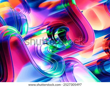 Abstract colorful gradient background. Multi layers color texture 3D.