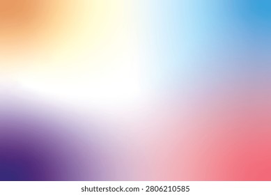 Abstract Colorful Mesh Gradient Background with Bright White Center Glow