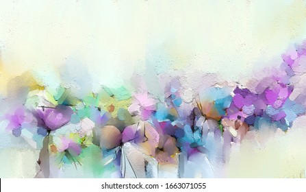 flower acrylic painting abstract