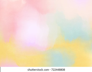 Abstract colorful pastel watercolor with copy space for place your design or invitation card, web background, cell phone case. Digital art painting.