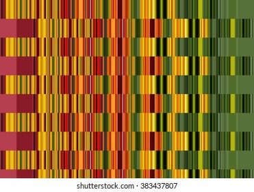Abstract colorful pattern created with vertical stripes and squares of color. Illustration.
