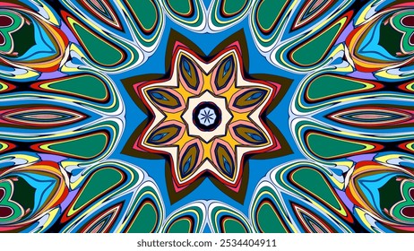 Abstract colorful psychedelic mandala kaleidoscope background pattern for a summer music festival
 - Powered by Shutterstock