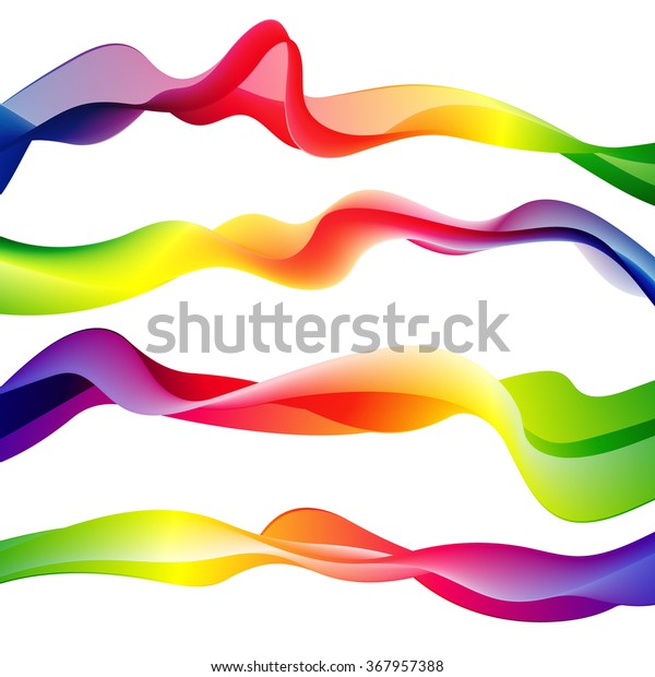 Abstract Colorful Rainbow Colored Waves.\
Isolated Spectrum\
Dividers.