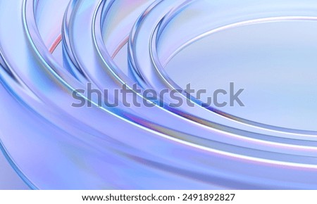 Abstract colorful shape, 3d render