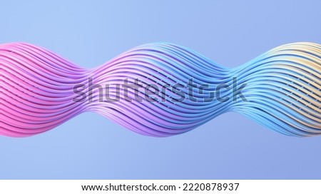 Abstract colorful shape. 3d rendering illsutration.