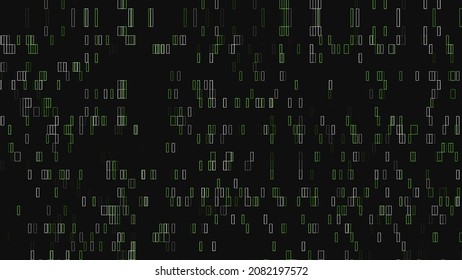 abstract colorful technology background. Abstract computer code running in a virtual space. Animation. Programming code with moving lines isolated on black screen background, seamless loop.