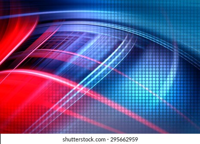 Abstract Colorful Technology Background,Futuristic Red And Blue Waves Background