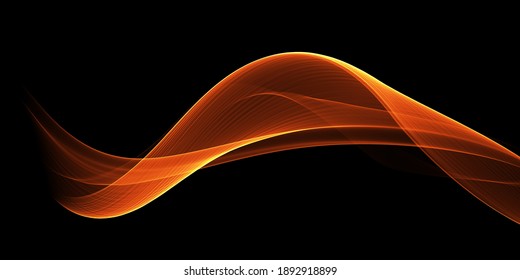  Abstract colorful template wave background. Brochure design orange illustration 