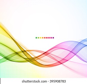 Elegant Rainbow Color Abstract Wave Vector Stock Vector (Royalty Free ...