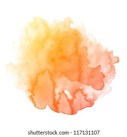 Abstract Colorful Water Color Art Background Hand Paint On White Background