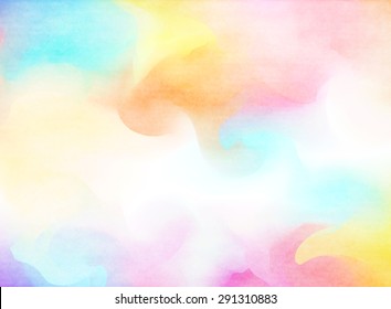 Abstract Colorful Water Color For Background.