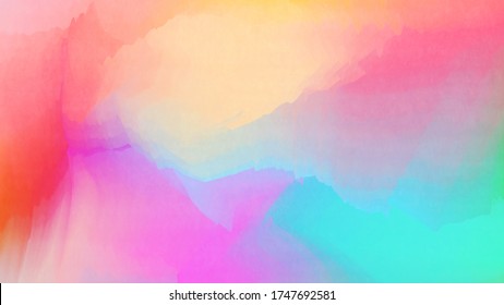 Abstract Colorful Watercolor For Background.