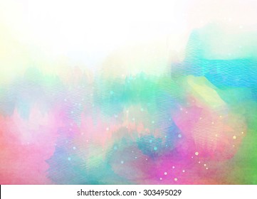 Abstract Colorful Watercolor For Background.