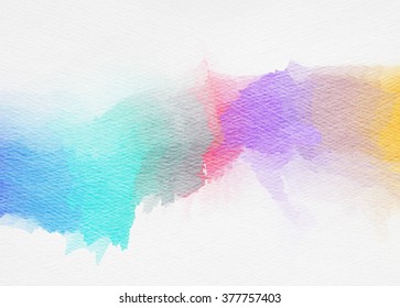 Abstract Colorful Watercolor Background Digital Art Stock Illustration