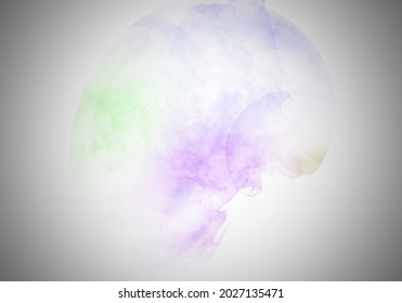 Abstract Colorful Watercolor Background With Paint Smears Spash And Stripes