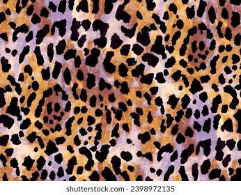 Abstract colorfull leopard skin seamless pattern