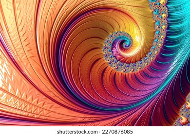 Abstract colourful fractal image background. Abstract fractal vivid pattern shapes. Colorful fractal texture background. Abstract infinity geometry high quality print.