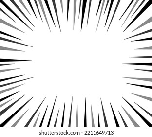 Abstract Comic Book Flash Explosion Radial Lines Background Hand Drawn For Superhero Design.bright Black White Light Strip Burst .flash Ray Blast Glow.manga Cartoon Hero Fight Print Stamp.