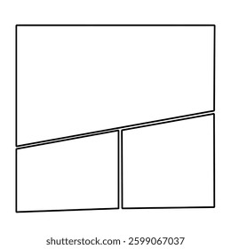 Abstract comic panel layout design