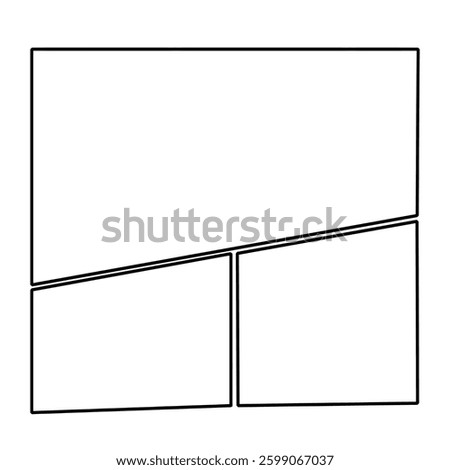 Abstract comic panel layout design