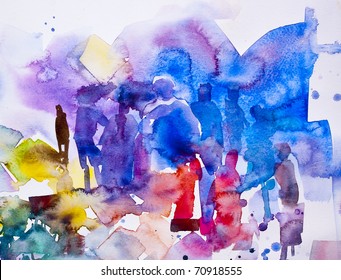 Abstract Community Water Color