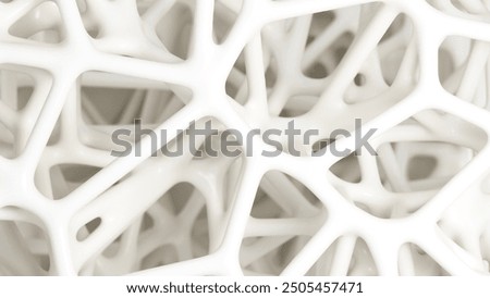 Abstract complex organic spongy structure. Bone tissue. 3d render illustration. 3D Illustration
