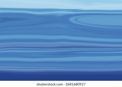 An abstract composition featuring horizontal wavy lines in shades of blue, showcasing smooth transitions and a flowing, organic texture for a modern aquatic aesthetic.