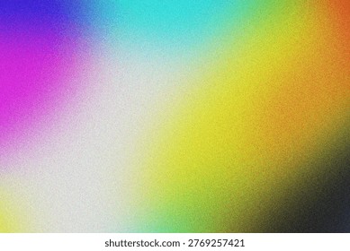 Abstract composition showing soft glow across bright yellow and purple hues. Dreamy atmospheric noise effect with smooth color blending. High quality digital background for modern projects.