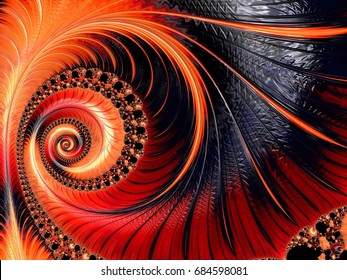 An abstract computer generated fractal design. A fractal is a never-ending pattern. Fractals are infinitely complex patterns that are self-similar across different scales.