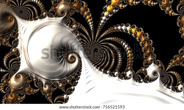 A digital abstract art wallpaper . A fractal is a never-ending pattern.