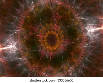 Abstract computer-generated image of the eye of the storm