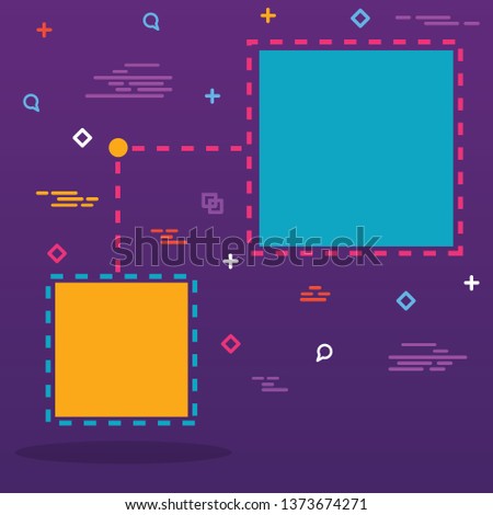 Abstract concept empty speech square quote text bubble. For web and mobile app isolated on background, illustration template design, creative presentation, business infographic social media