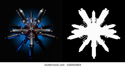 
Abstract Concept Of Reactor. Background Of Fusion Reactor. Reaction Chamber. 3d Illustration