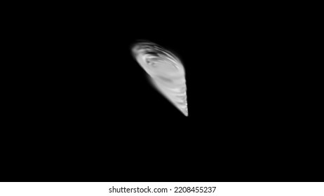 Abstract Concept Of Vortex Funnel Of Hurricane Or Tornado From Dust Particles, Black Background For Blending Mode.