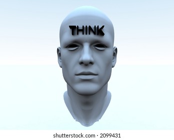 A abstract conceptual image about human thinking.