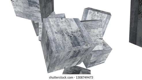 Abstract concrete background. Architecture design 3d illustration 