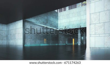 Similar – Image, Stock Photo Empty hallway Stone