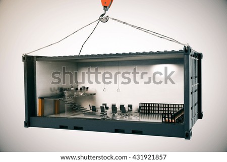 Similar – Image, Stock Photo container Workplace Trade