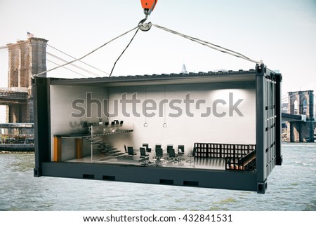 Similar – Image, Stock Photo container Workplace Trade