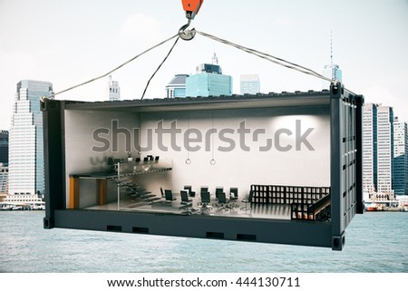 Image, Stock Photo container Workplace Trade