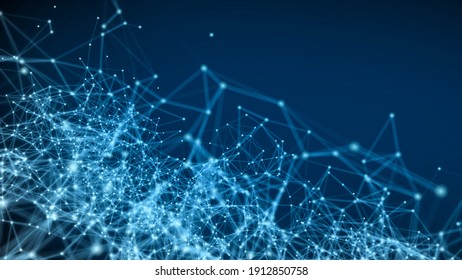 Abstract connected dots. Technology concept background.