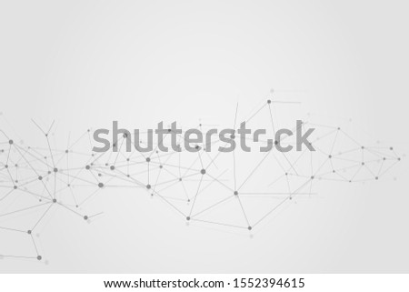 Abstract connecting dots and lines, Polygonal background, technology design,